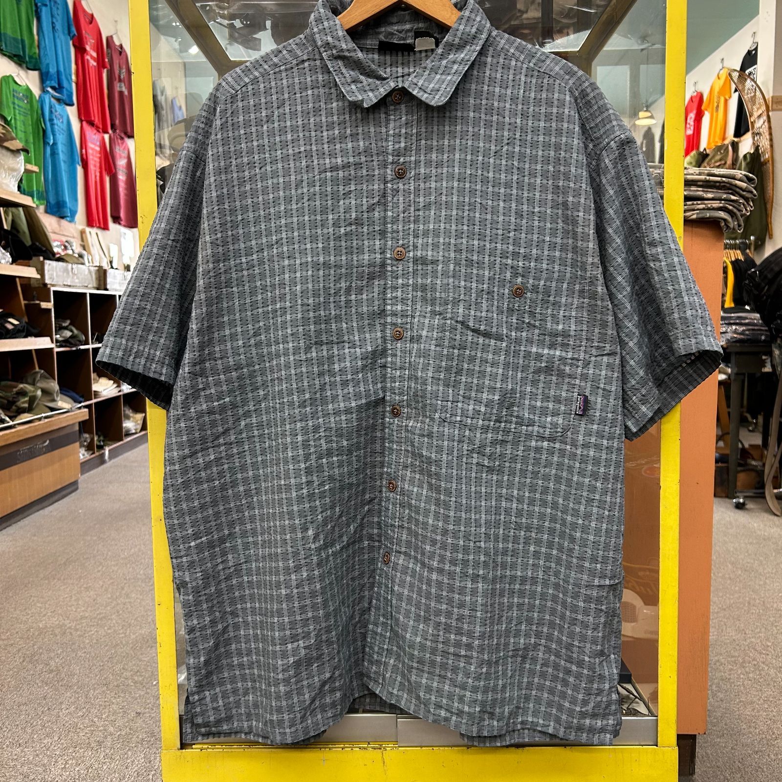 Patagonia 】 パタゴニア 2001年製 半袖 チェックシャツ シアサッカー