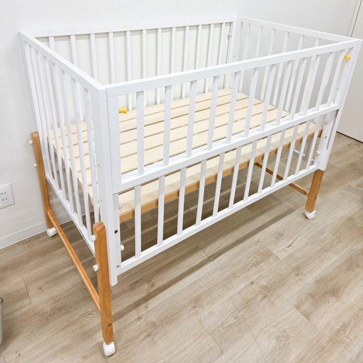美品】定価2.6万 ヤマトヤ キホン ベビーベッド レギュラーサイズ