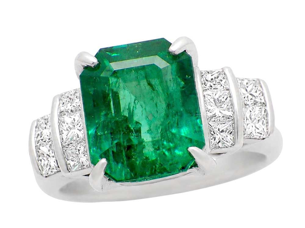 エメラルド ダイヤモンドリング Pt900 8.24g 13号 Jewelry Emerald3