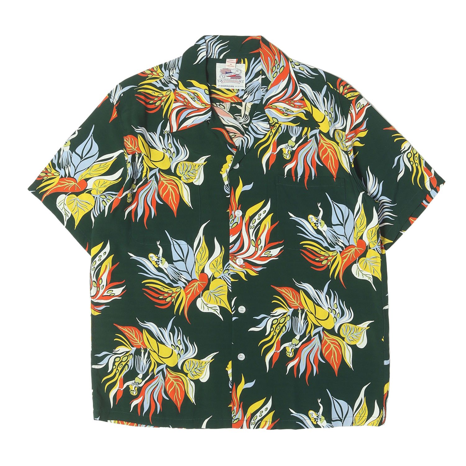 新品】SUN SURF サンサーフ シャツ グリーン サイズ:M フラガール