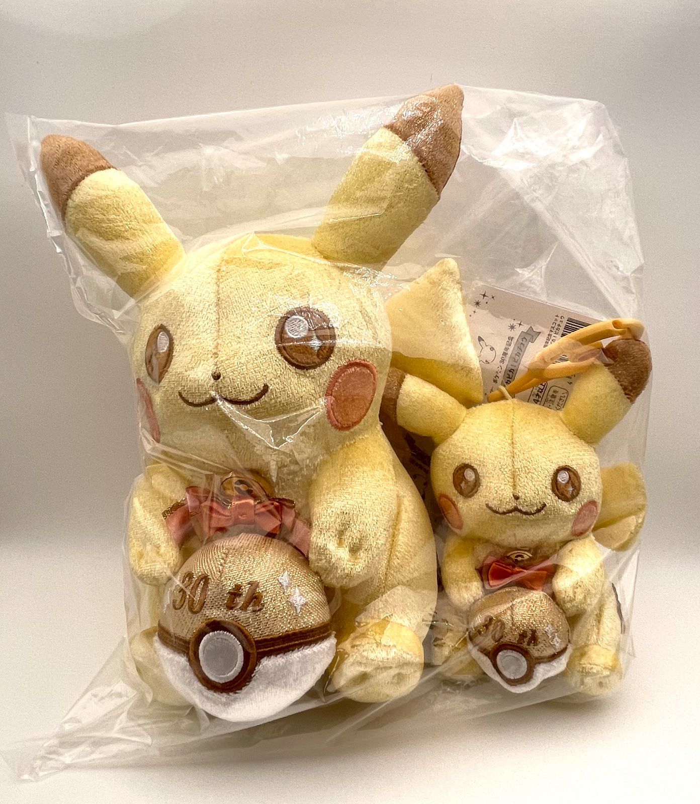 ポケモン 30周年記念 ピカピカ！ピカチュウ ぬいぐるみ マスコット 2点