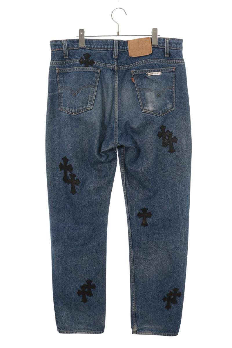 クロムハーツ U VNTG JEAN BLU ORNG TAB 505 クロスパッチ付き