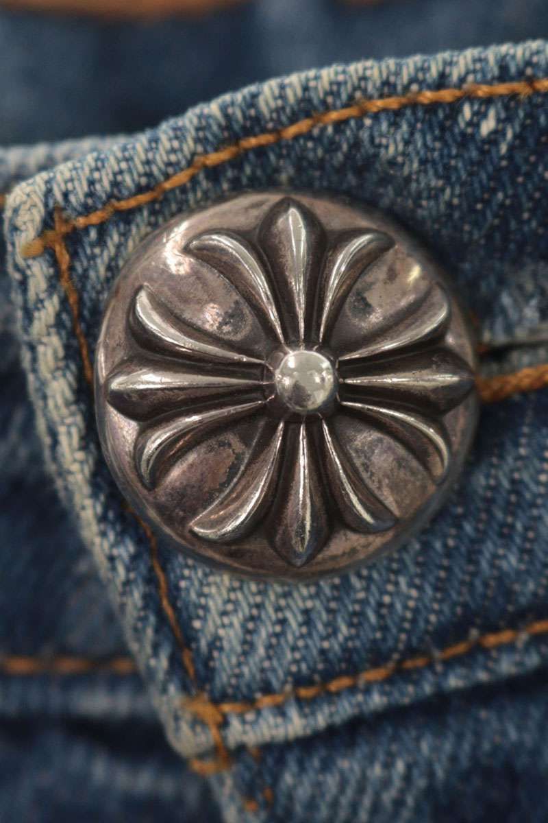 クロムハーツ U VNTG JEAN BLU ORNG TAB 505 クロスパッチ付き