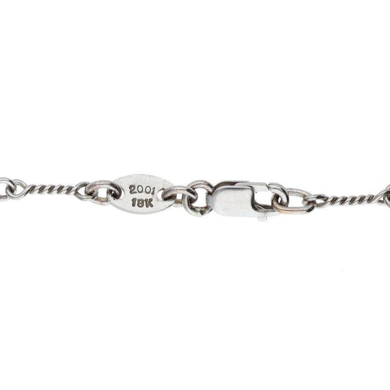 クロムハーツ  18KWG NECKCHAIN T18/ツイストチェーン18inch ホワイトゴールドネックレス メンズ 18inch クロムハーツ 18KWG NECKCHAIN T18/ツイストチェーン18inch ホワイト