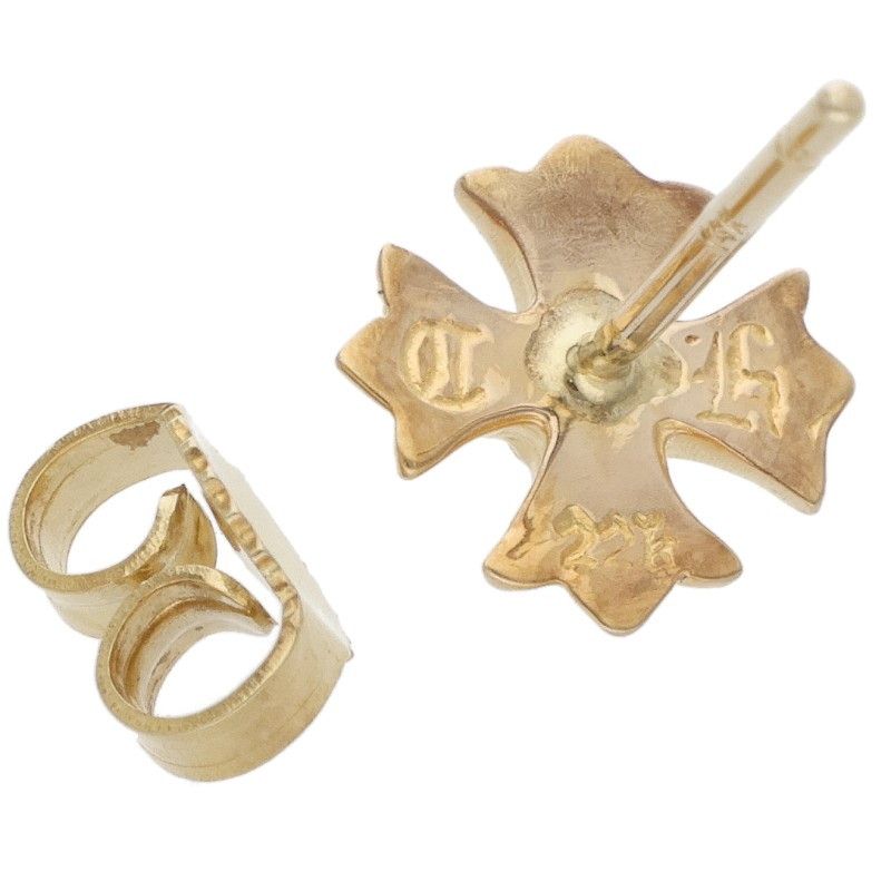 クロムハーツ 22K No2 CH PLS/22KCHプラススタッド ゴールドピアス
