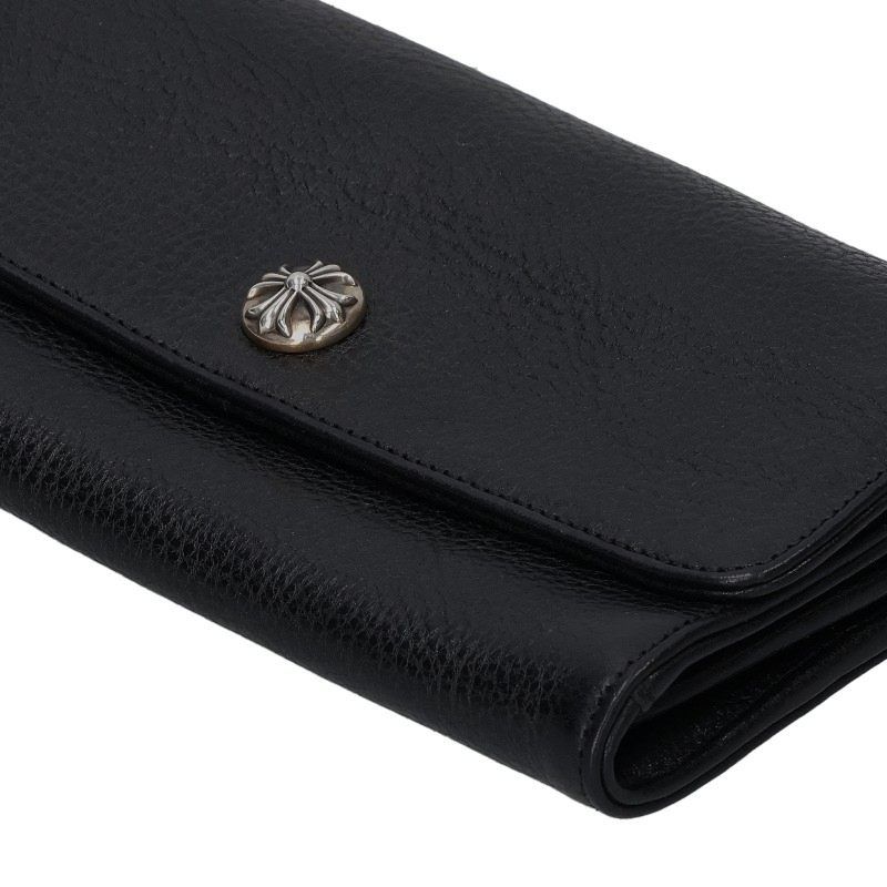 クロムハーツ JUDY/ジュディ クロスボタンレザーウォレット財布 メンズ