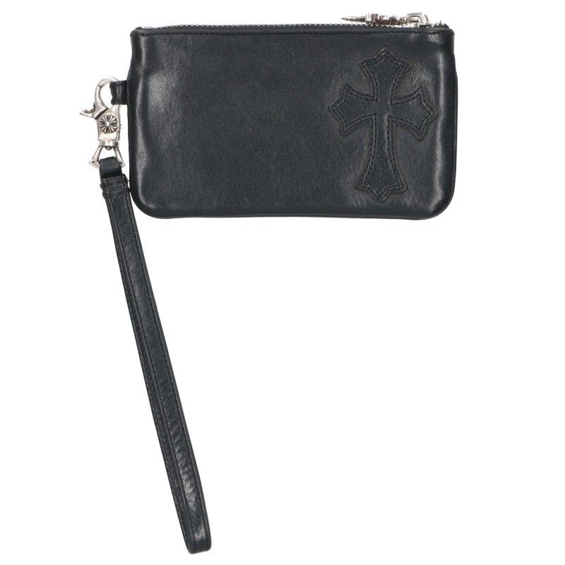 クロムハーツ  ZPR CHG WRISTLET SML/ジッパーチェンジパース ストラップ付クロスパッチダガージップレザーケース メンズ クロムハーツ ZPR CHG WRISTLET SML/ジッパーチェンジパース