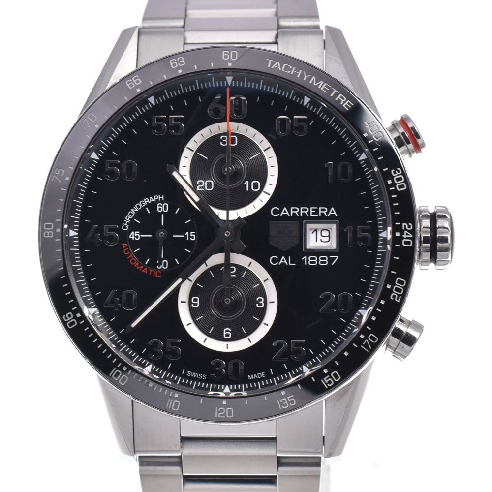 タグホイヤー TAG HEUER CAR2A10.BA0799 カレラ キャリバー1887 クロノグラフ ブラック 自動巻き メンズ 良品 腕時計 R#147668
