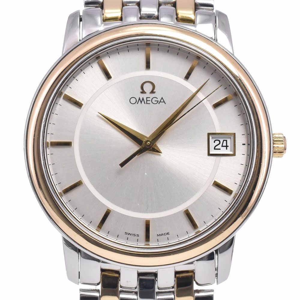 オメガ OMEGA 4310.31 デビル プレステージ デイト デイト SS/YG シルバー クォーツ メンズ 良品 腕時計 R#149315