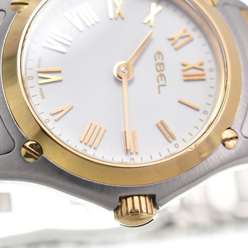 エベル EBEL 1003F11.1 クラッシックウェーブ K18YG ベゼル ホワイト