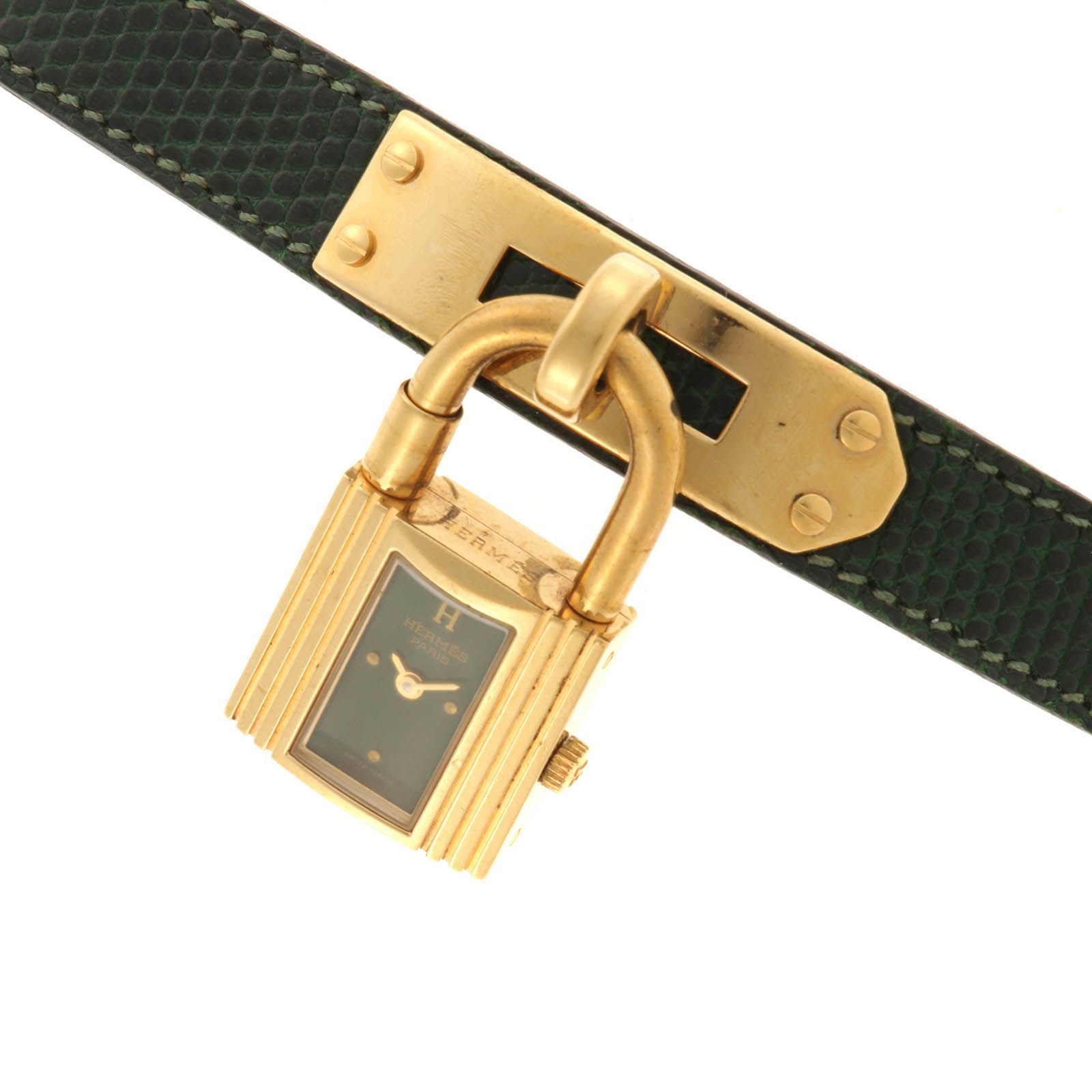 HERMES エルメス ケリーウォッチ グリーンベルト 【205】 KE1.201.770