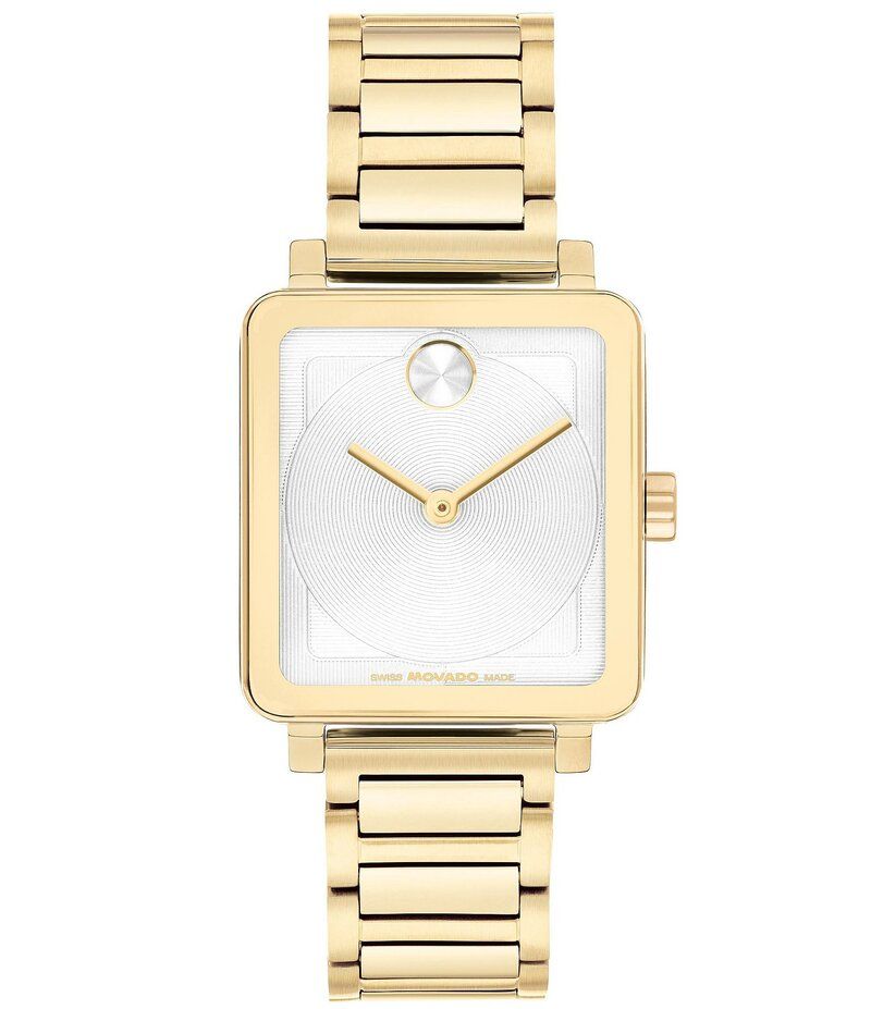 モバド レディース アクセサリー 腕時計 Tシャツ Movado BOLD Womens Evolution 20 Quartz Analog Gold Tone Stainless Steel Br