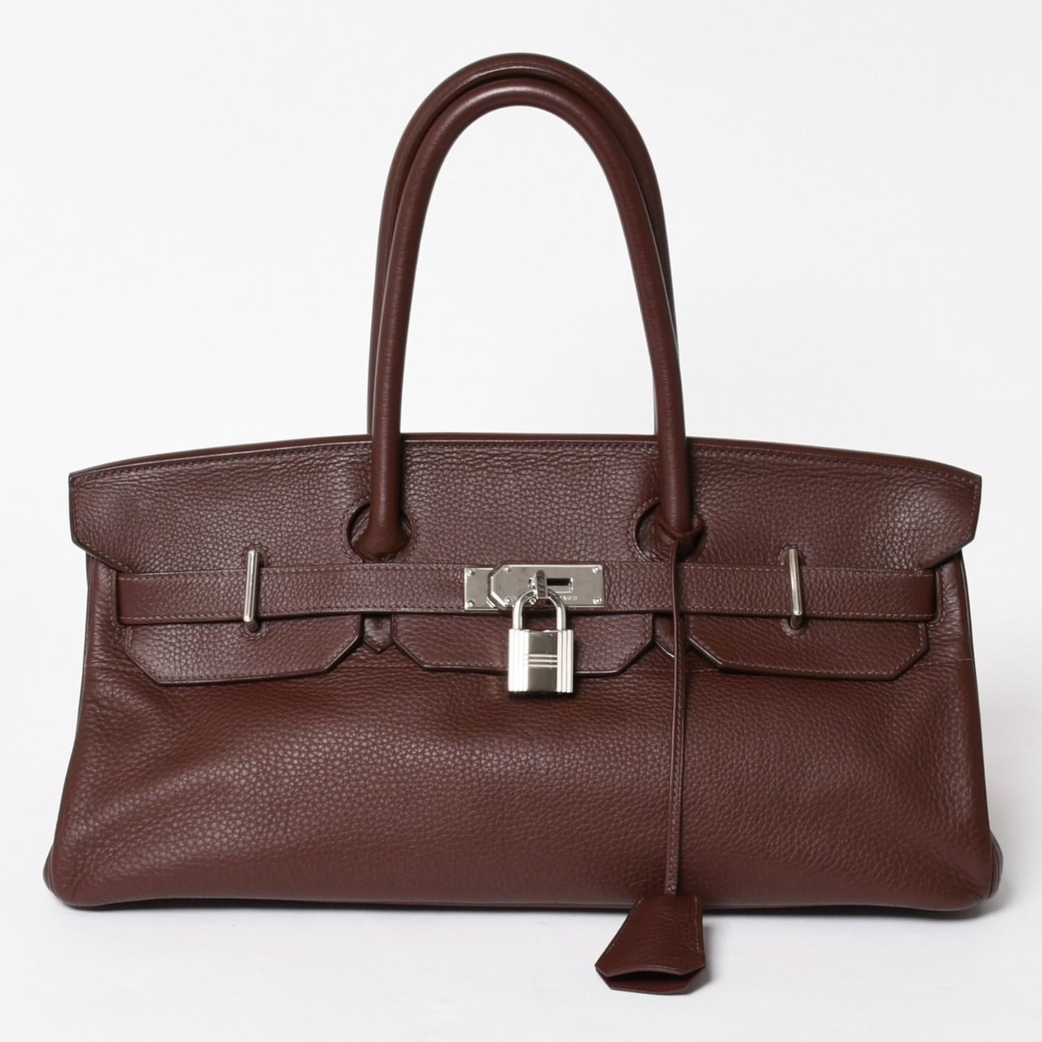 極美品 ゴルチェデザイン HERMES エルメス ショルダーバーキン ブラウン ハバナ トリヨンクレマンス ◻︎H刻 シルバー金具 中古 4a005840