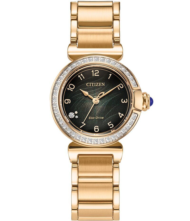シチズン レディース アクセサリー 腕時計 Tシャツ Citizen Womens L Mae Analog Gold Tone Stainless Steel Bracelet Watch Gold