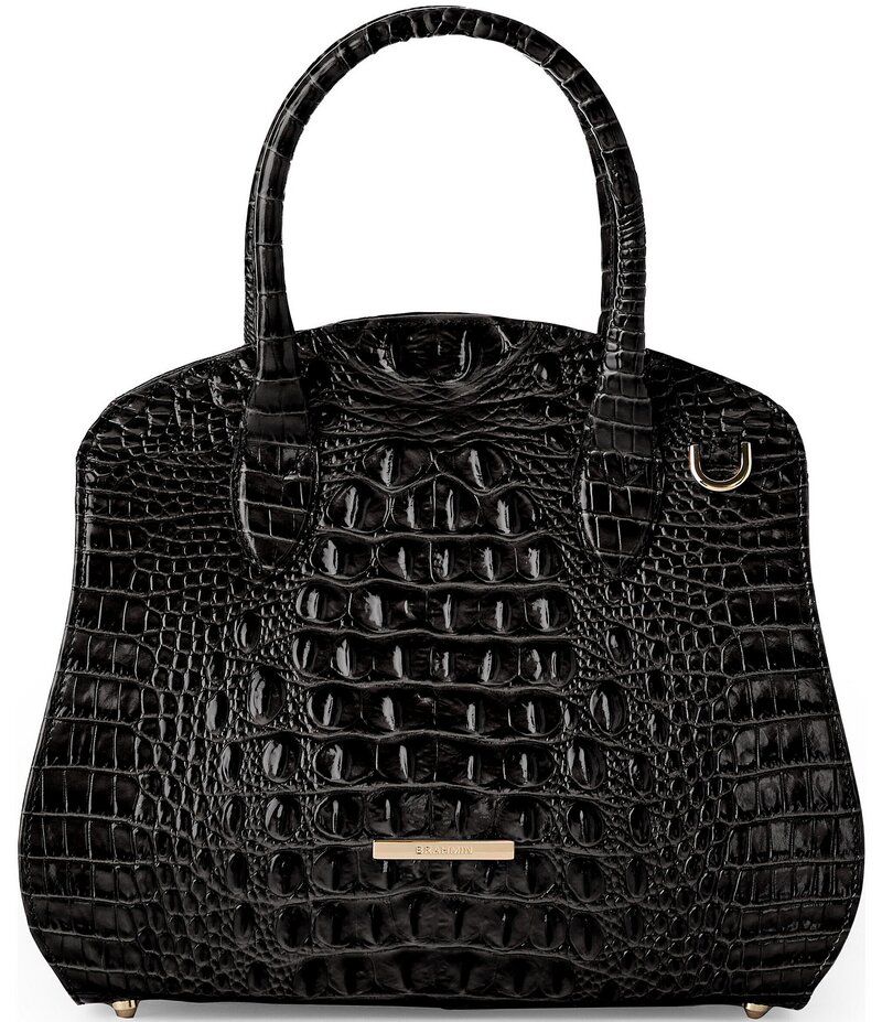 ブランミン レディース バッグ ハンドバッグ BRAHMIN Melbourne Collection Rosetta Black Satchel Bag Black ブラック