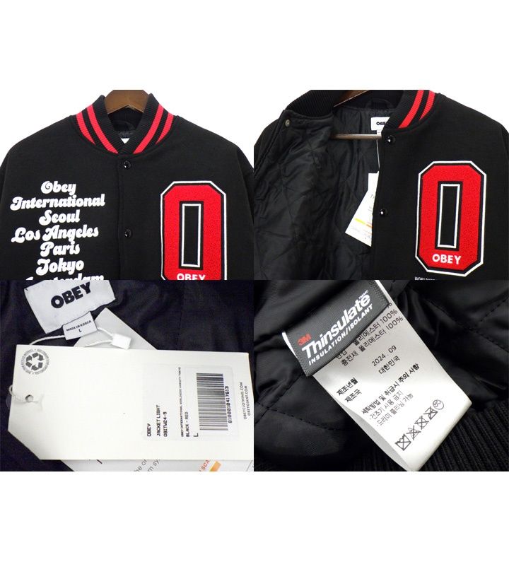 オベイ OBEY 【 TOKYO INTERNATIONAL VARSITY JACKET 】 東京