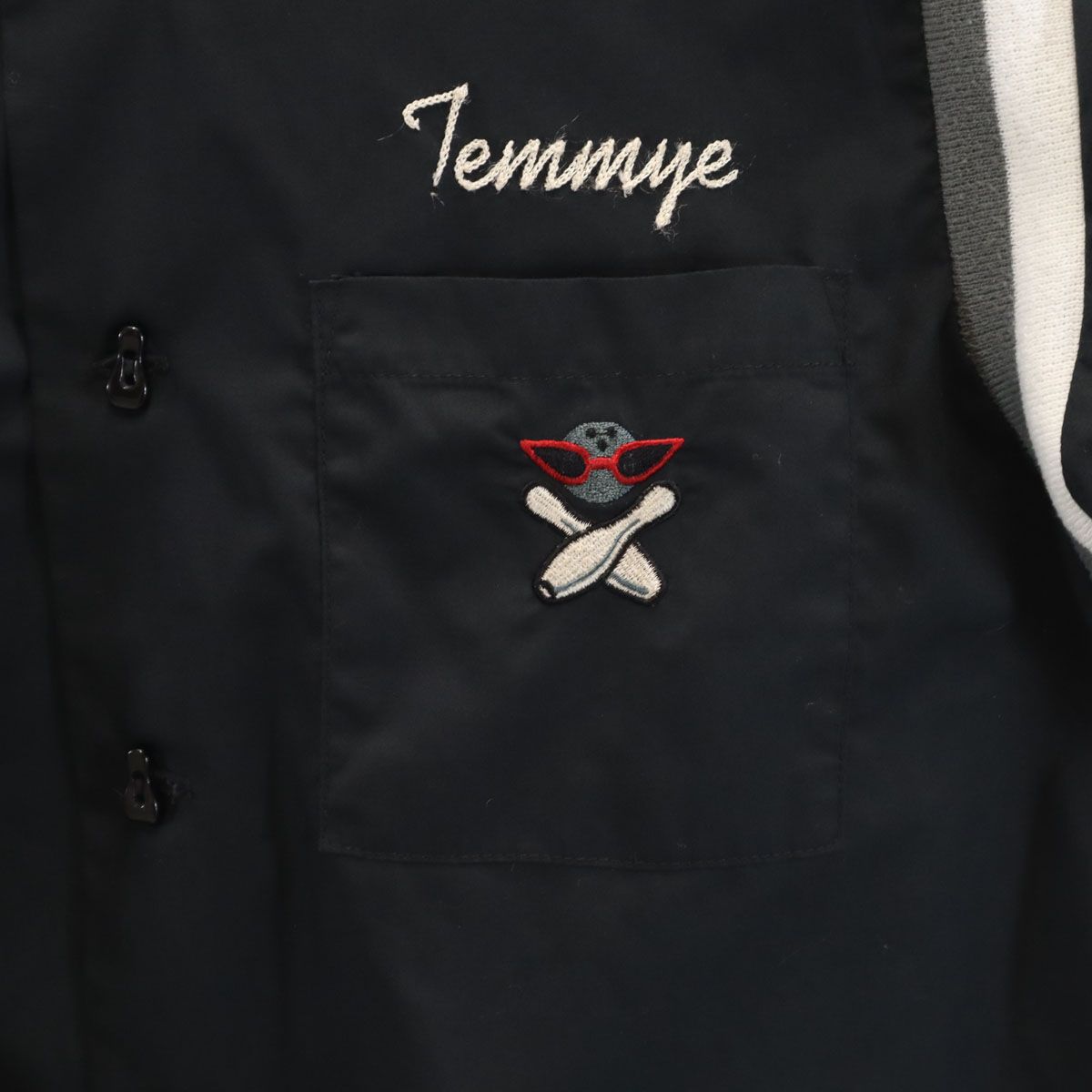 TEMMYE ティミー 半袖 ボウリングシャツ M ブラック CREAM SODA