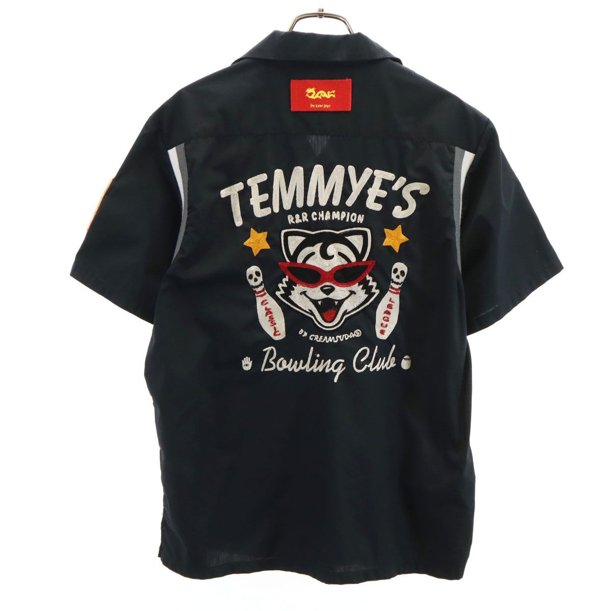 CREAM SODA TEMMYES ボウリングシャツ TEMMYE ティミー 半袖 ボウリングシャツ M ブラック CREAM SODA
