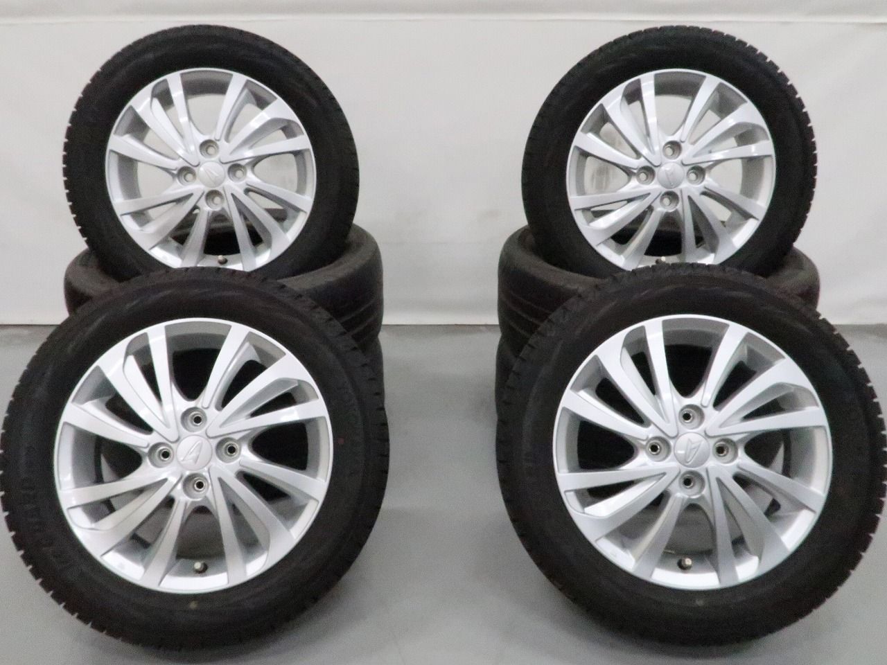 4本 ダイハツ タフト 純正 15インチ 4.5J +45 4H PCD 100 スタッドレス ヨコハマ アイスガード iG70 2023年 165/65R15 純正戻し 車検に
