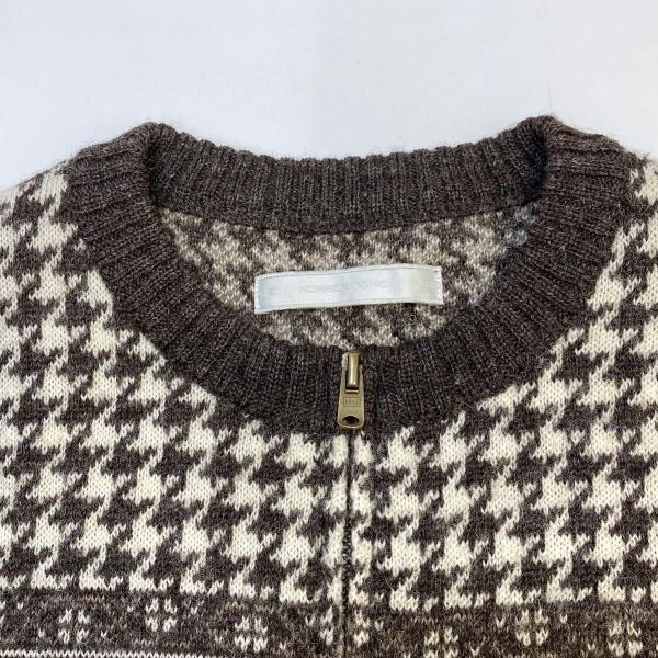 中古】NUMBER(N)INE 02aw ジョージ期 雪柄ジップアップカーディガン