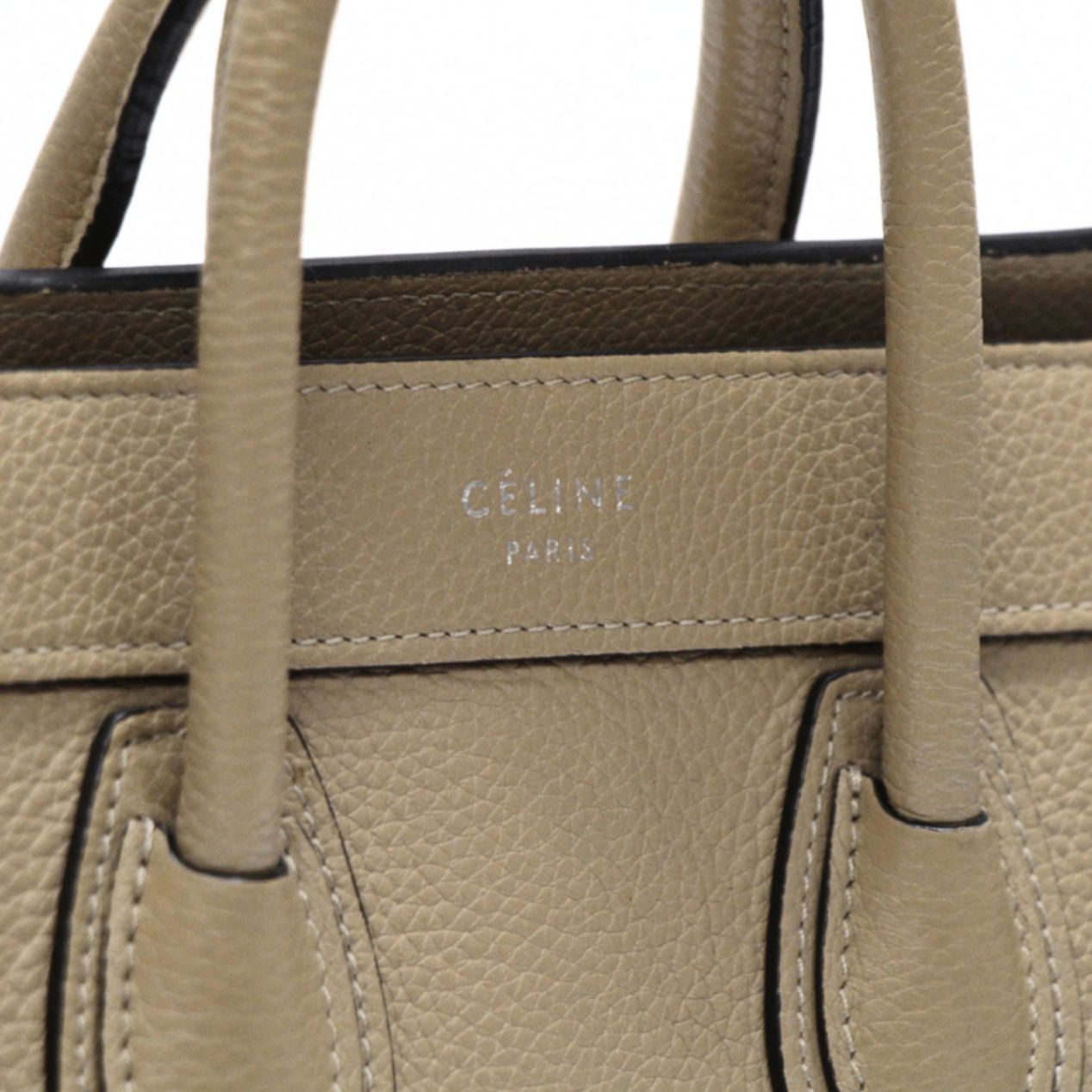 CELINE セリーヌ ラゲージ ナノショッパー 2WAYバッグ レザー ライト