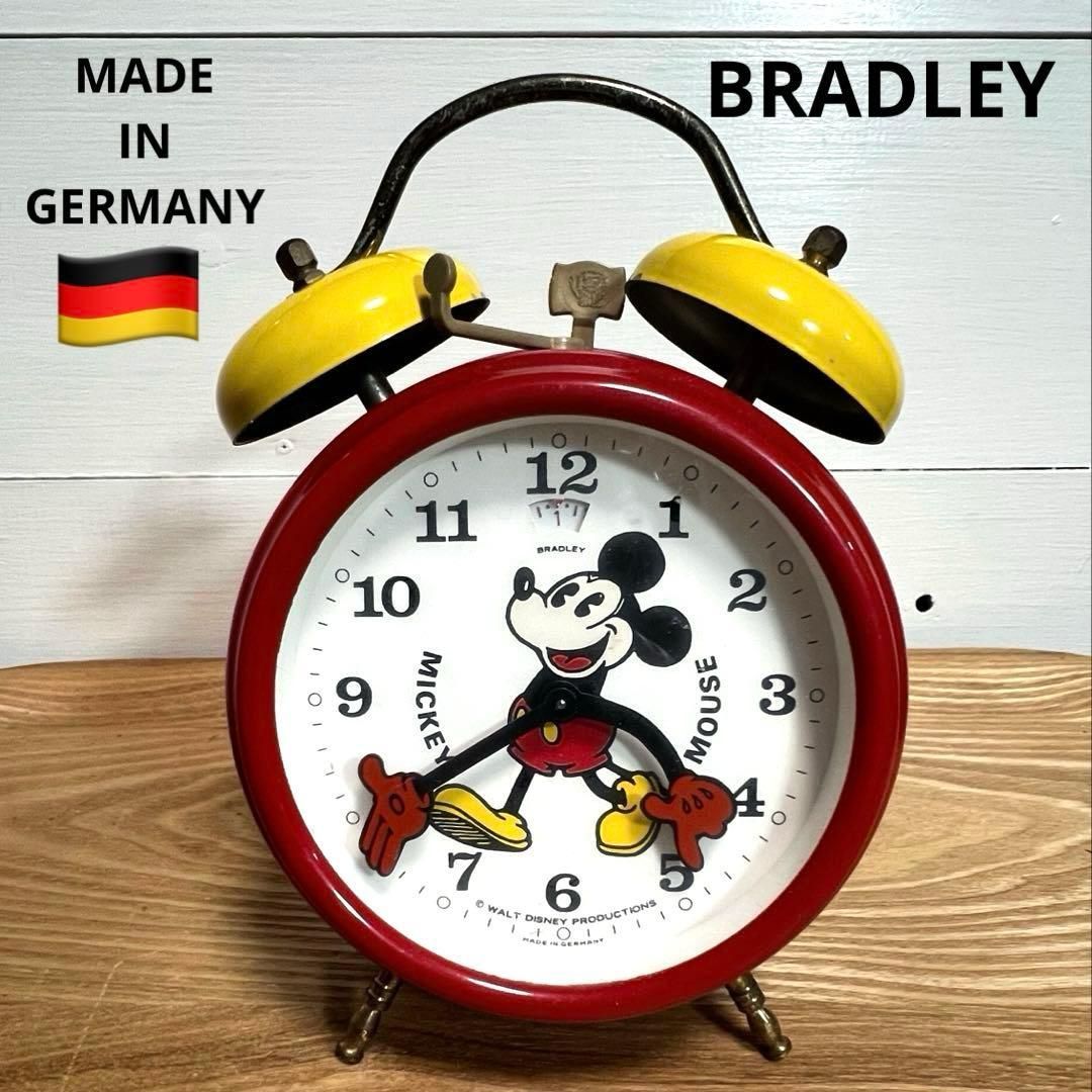 【動作OK】DISNEY ドイツ製 1980代 BRADLEY社 ミッキー 時計