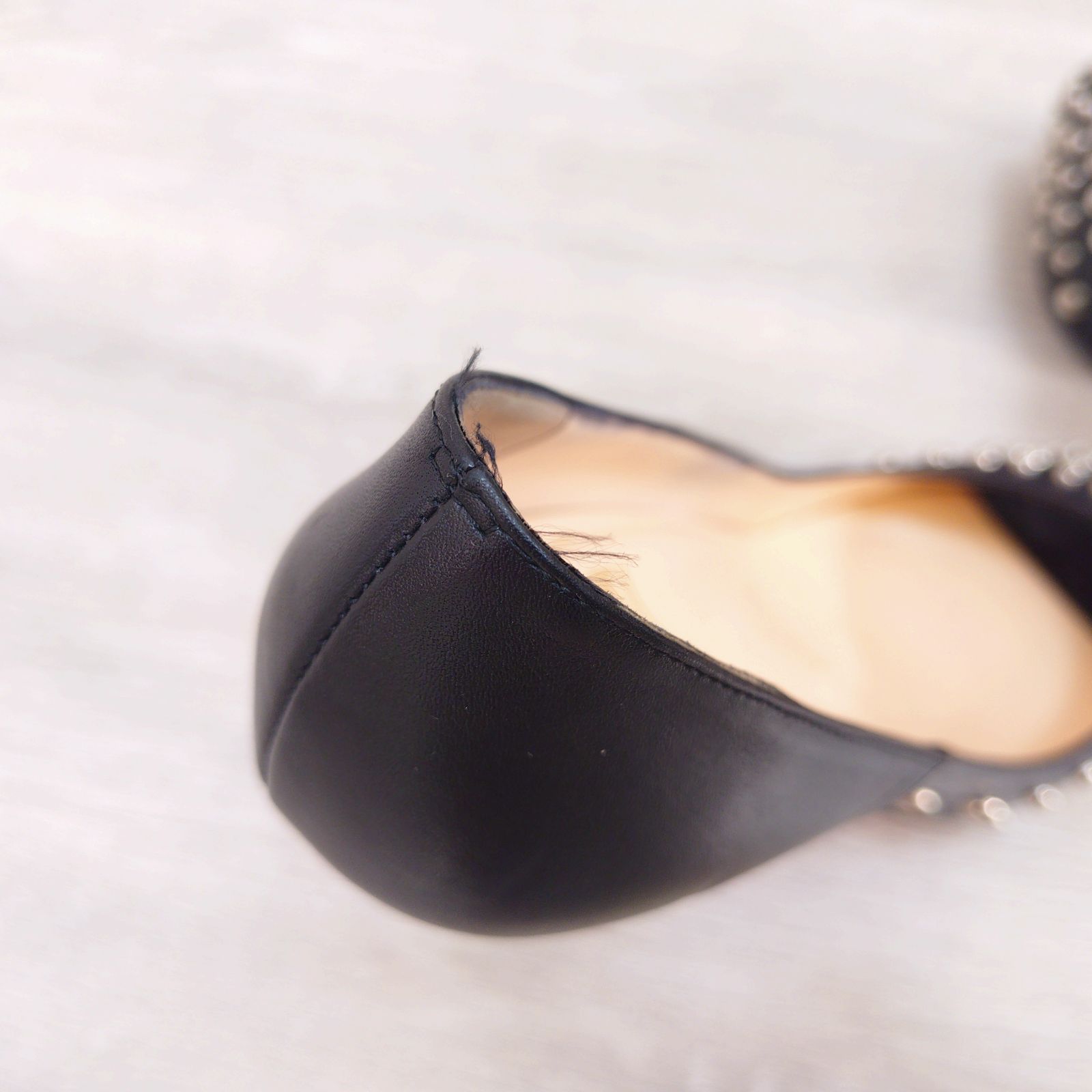 Christian Louboutin スタッズ パンプス 37 24cm相当 ブラック レザー
