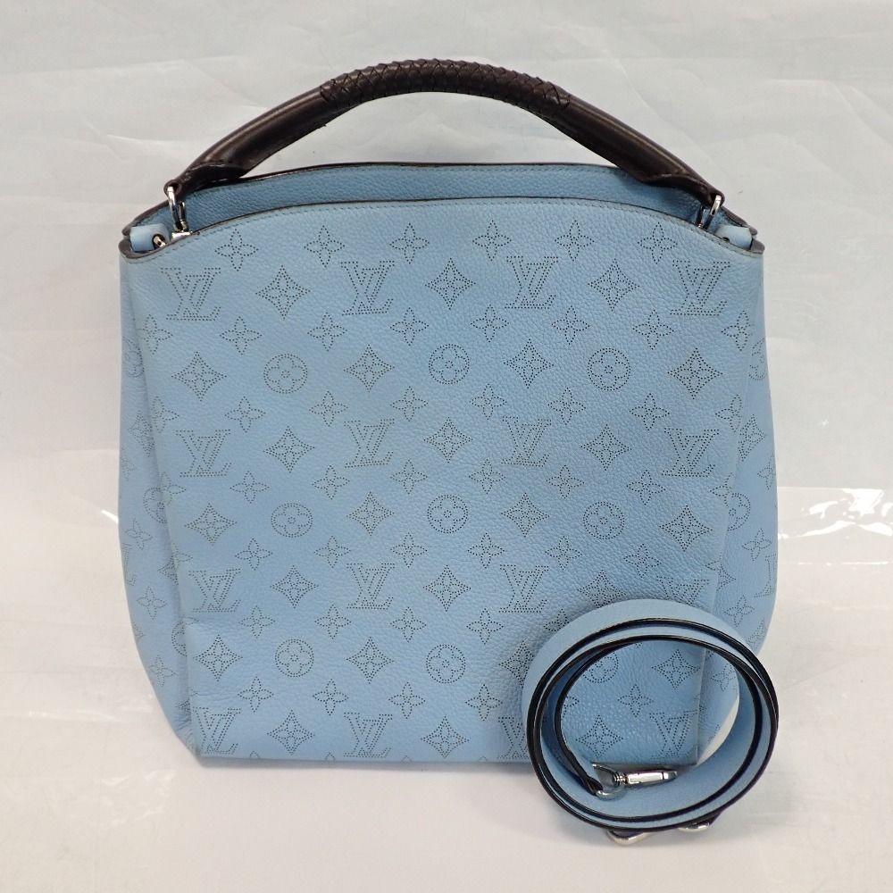 Th1017241 ルイ・ヴィトン マヒナ バビロンPM M50907 ライトブルー系 ハンドバッグ 2way レディース LOUIS VUITTON 中古