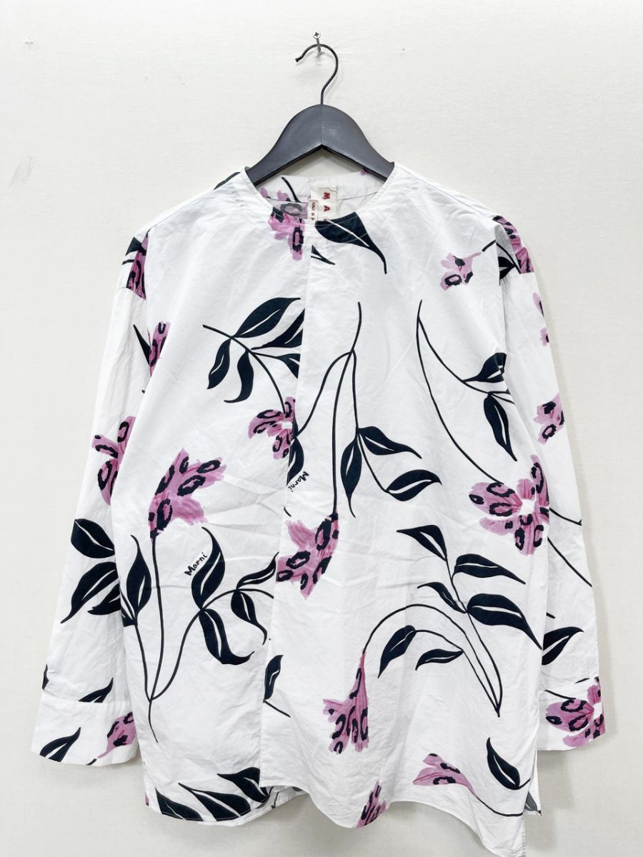 MARNI マルニ ボタニカルフラワー 長袖 シャツ size36/XS-S相当/白