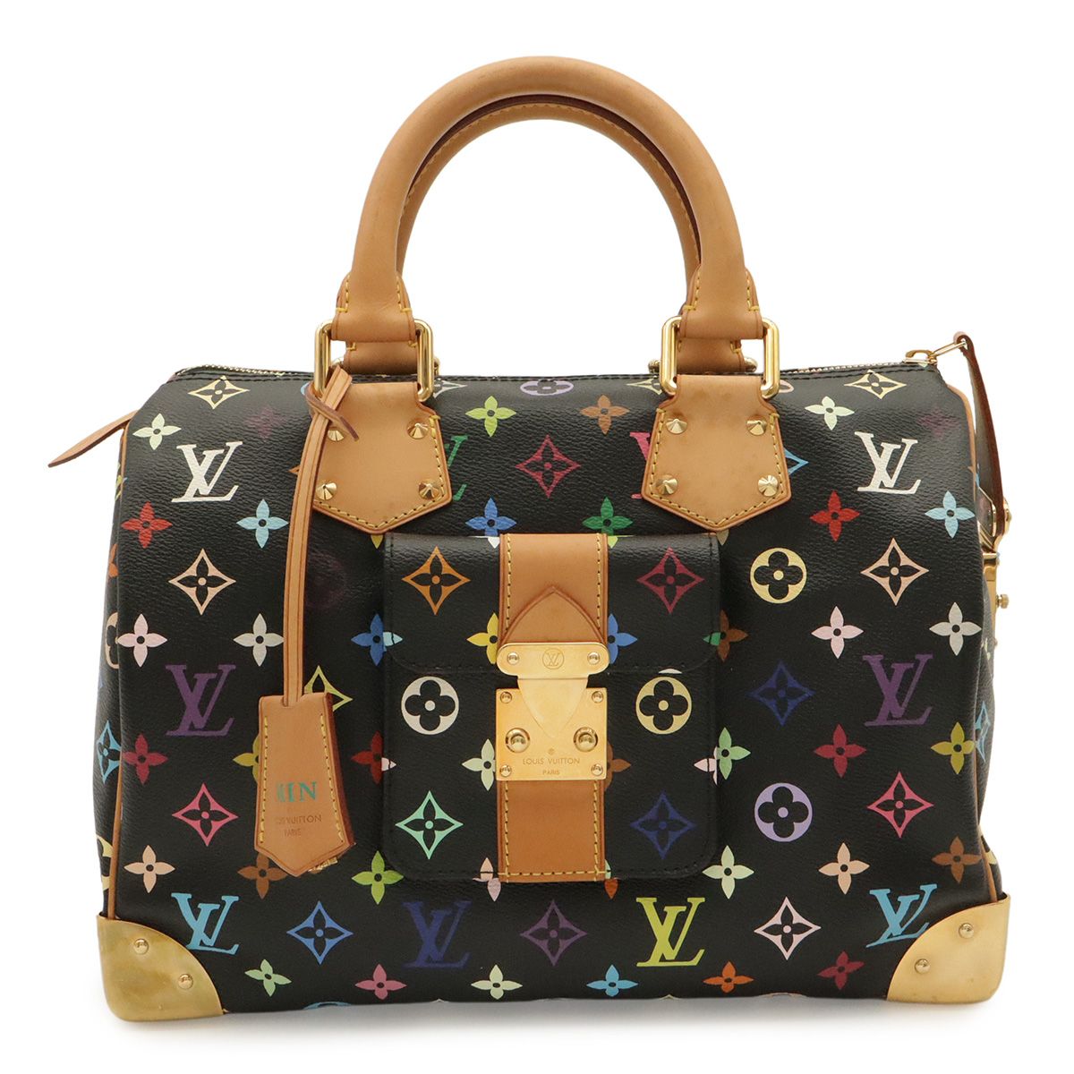 LOUIS VUITTON ルイ ヴィトン モノグラムマルチカラー スピーディ30 ハンドバッグ ミニボストンバッグ ノワール 黒 ブラック M92642
