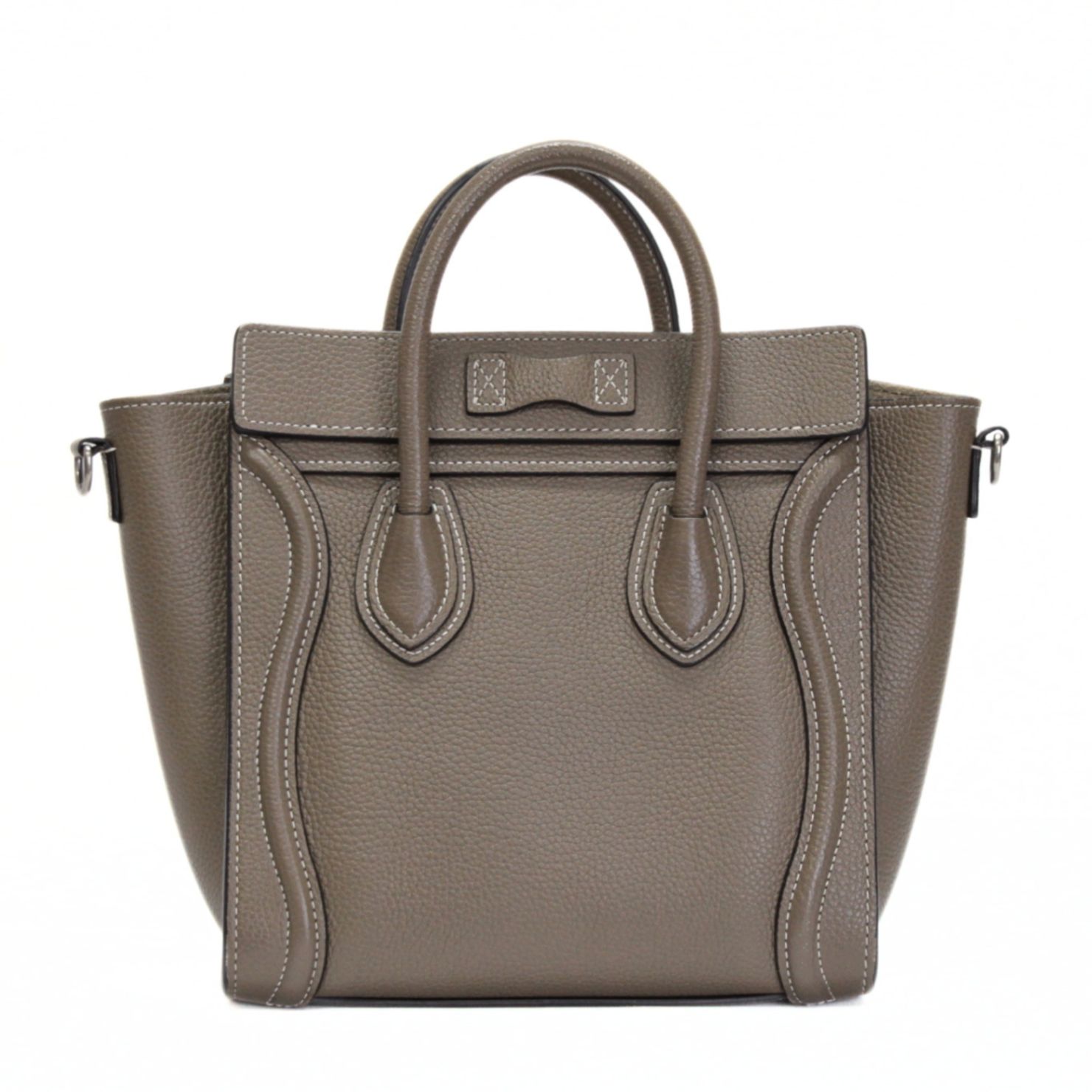 美品 CELINE セリーヌ ラゲージ ナノショッパー 2WAYバッグ レザー
