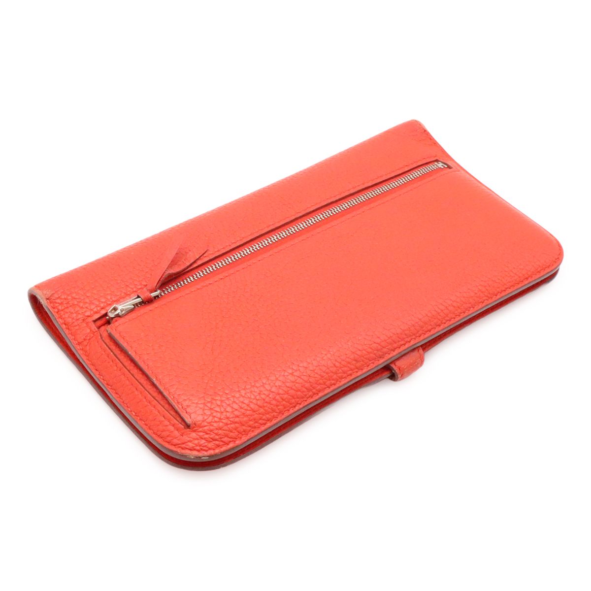 HERMES エルメス ドゴンレクトヴェルソ ドゴンロング 2つ折長財布 二つ折り長財布 レザー ブルー系 シルバー金具 D刻印 HERMES エルメス ドゴンレクトヴェルソ ドゴンロング 2つ折長財布 二