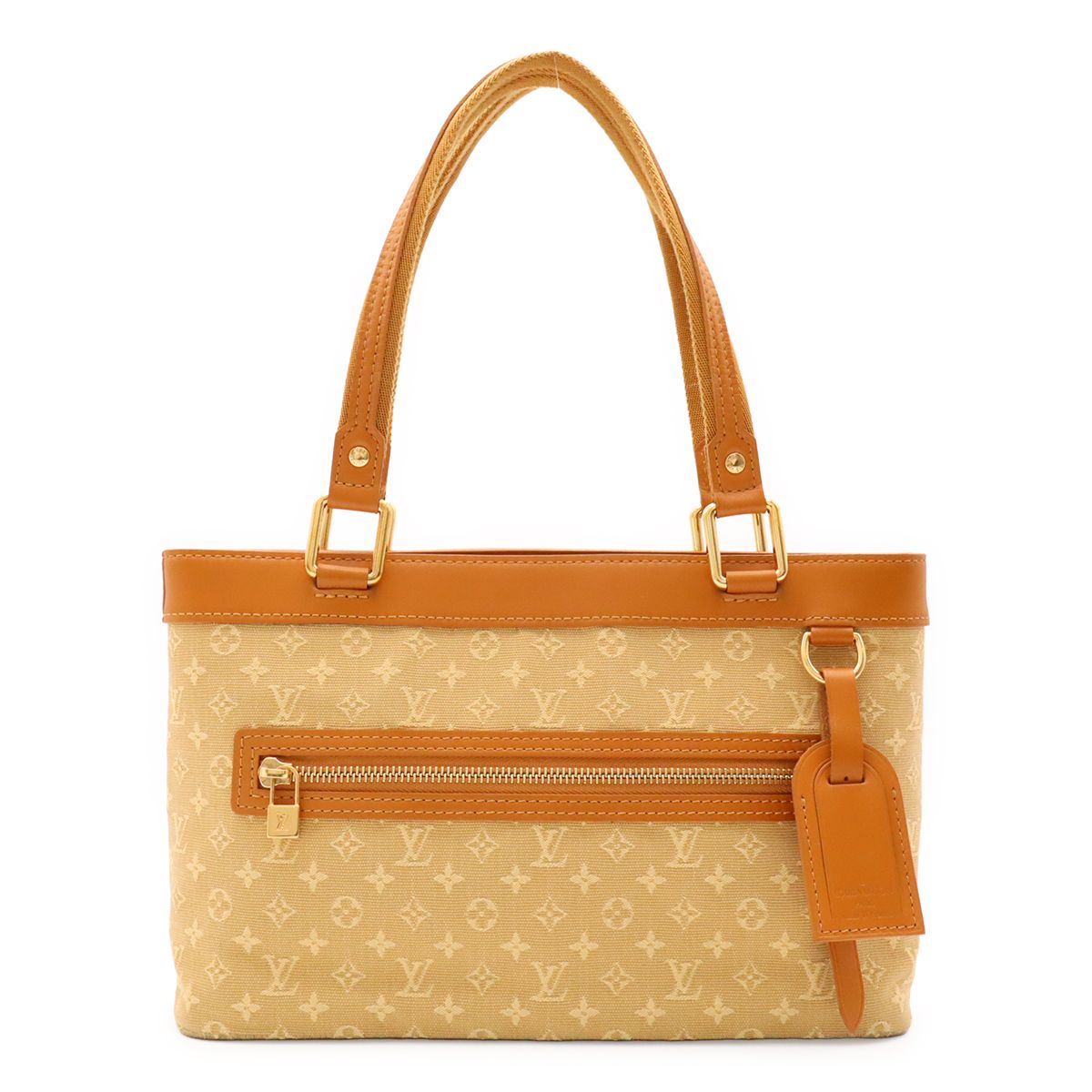LOUIS VUITTON ルイ ヴィトン モノグラムミニ ルシーユPM トートバッグ ハンドバッグ ショルダーバッグ キャンバス レザー ベージュ M92684