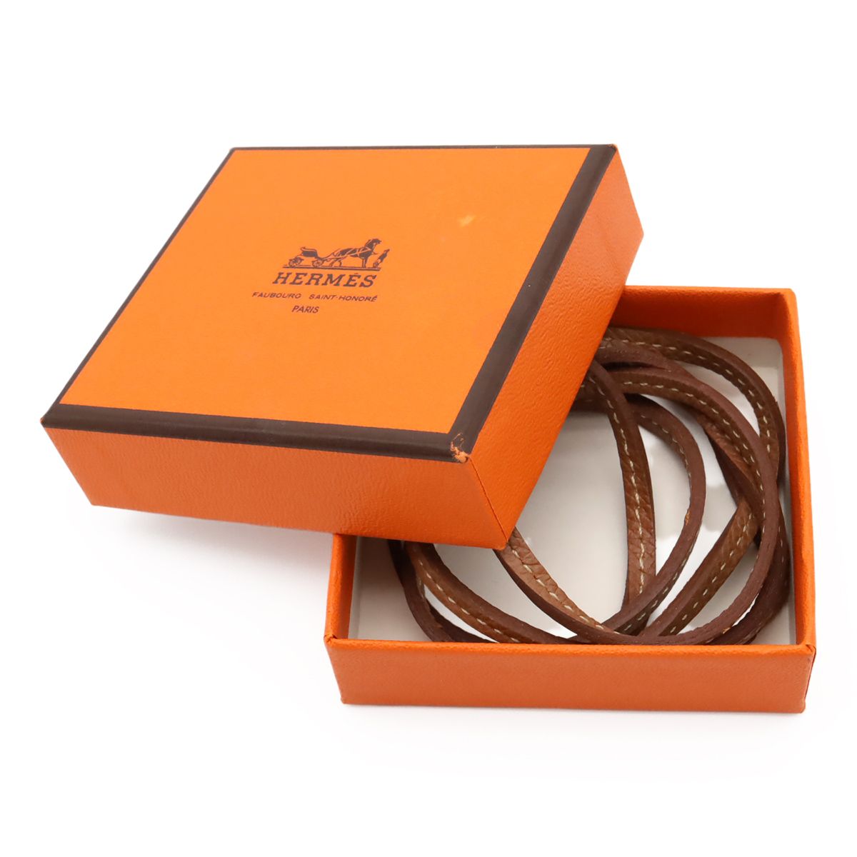 HERMES エルメス ラニエール チョーカー ネックレス ブレスレット 革紐