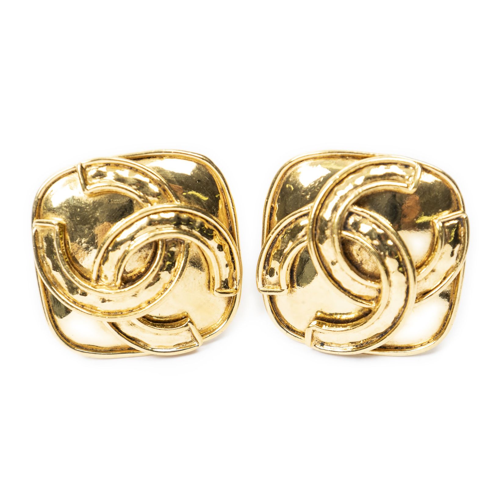 [中古] CHANEL シャネルCCダイヤモンドクリップオンイヤリング金金メッキA