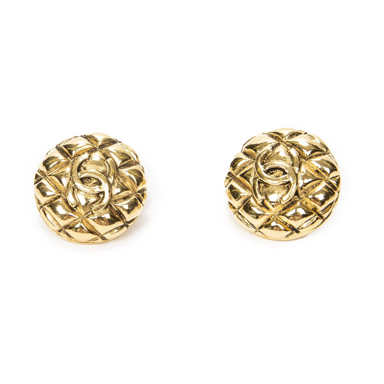 [中古] CHANEL シャネルCC Quilted Round Disc Clip On Earrings金金メッキA 42,480円