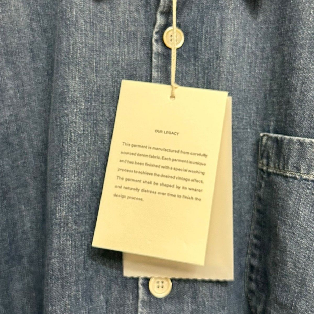 OUR LEGACY 26SS Above Shirt Whatever Wash デニムシャツ M2262AW