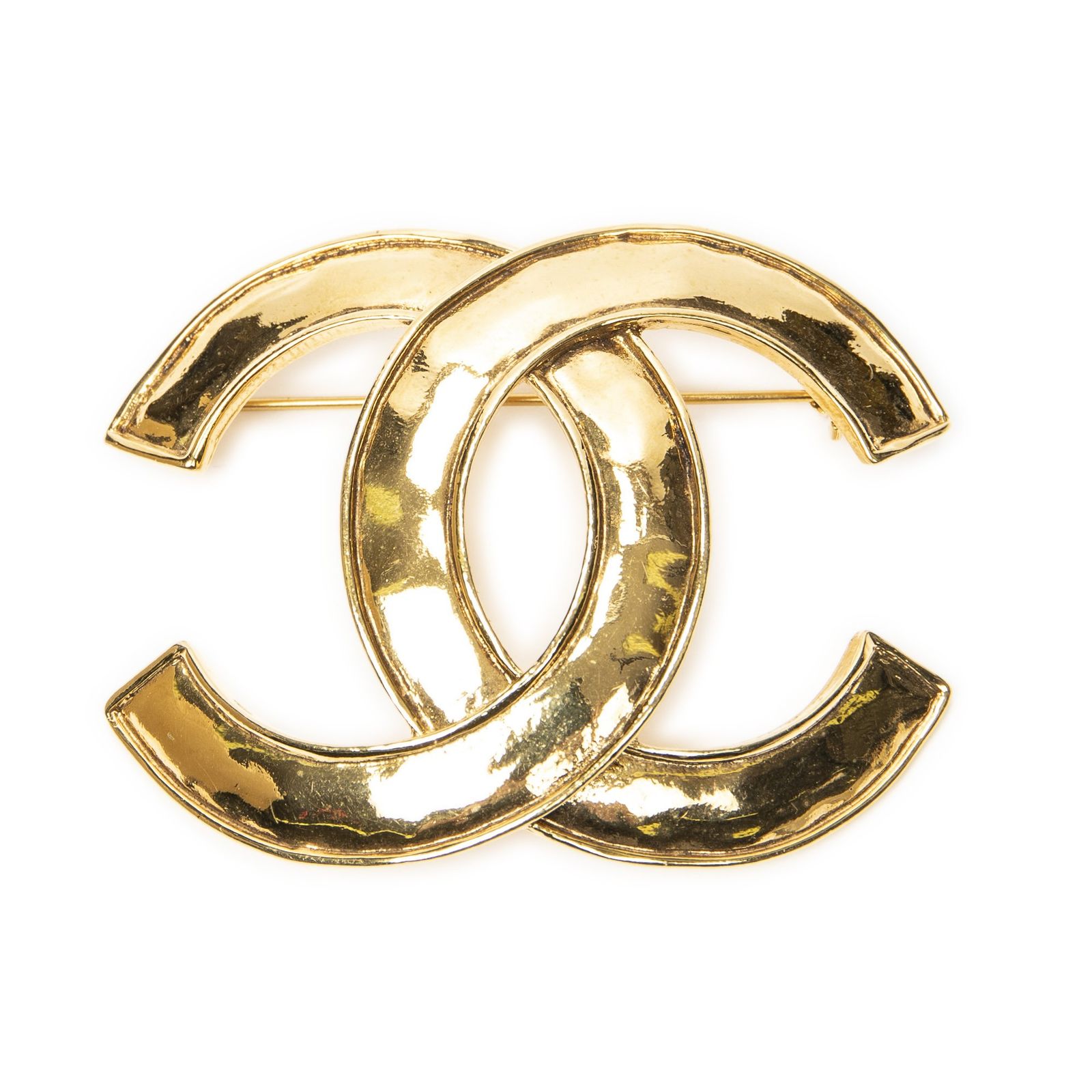 [中古] CHANEL シャネルLarge CC Brooch金金メッキA