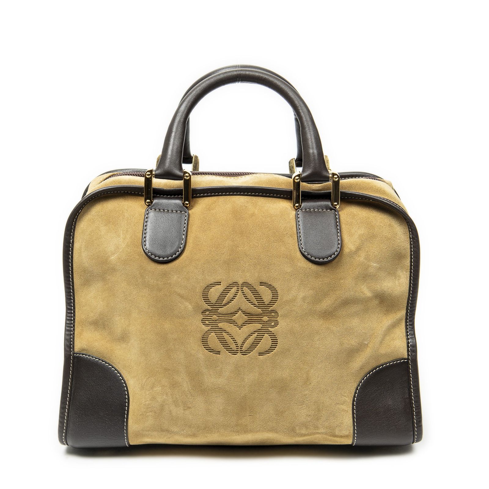 [中古] LOEWE ロエベヴィンテージアマゾナベージュ/ブラウンスエードレザーAB