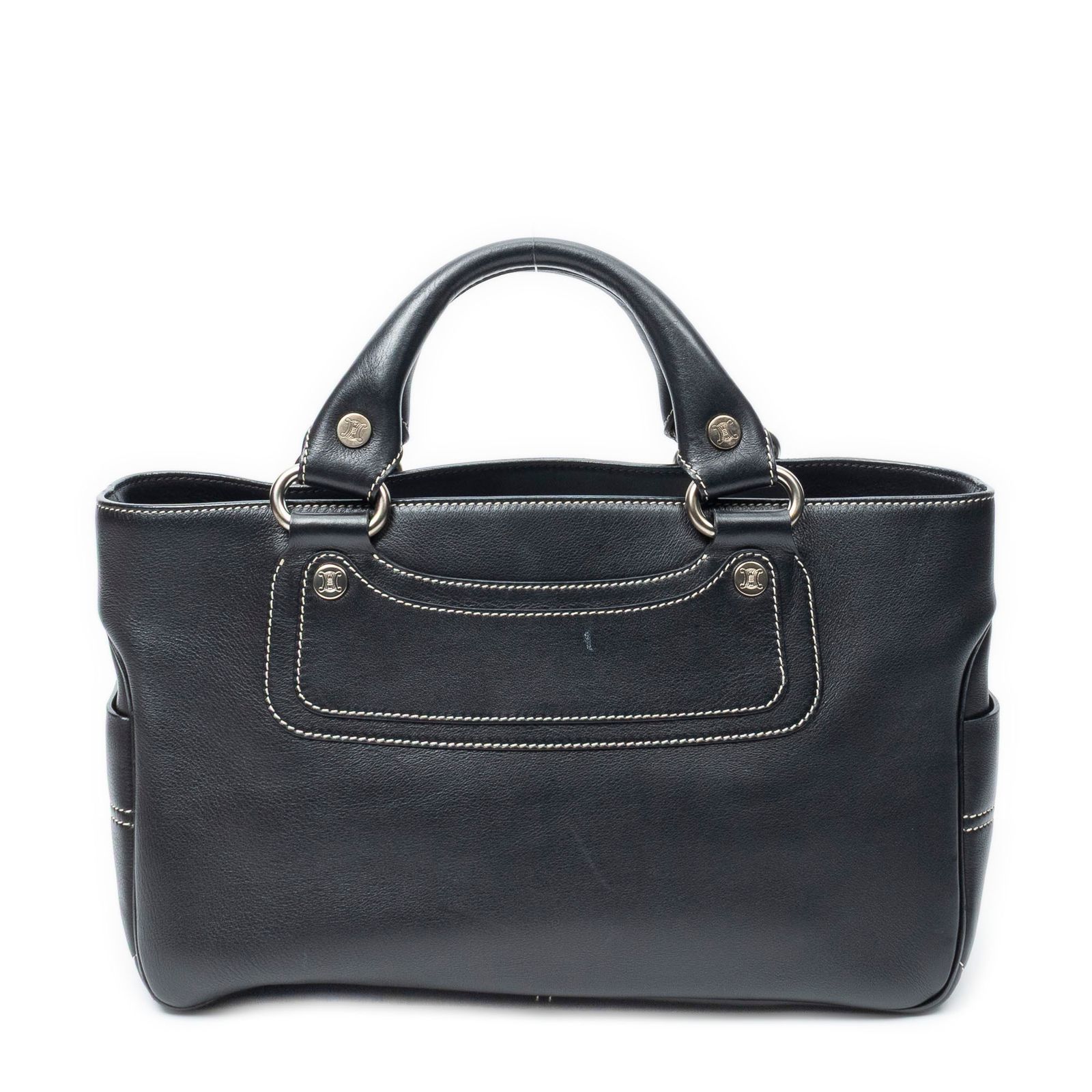 [中古] CELINE セリーヌブギー バッグ黒カーフスキンレザーA