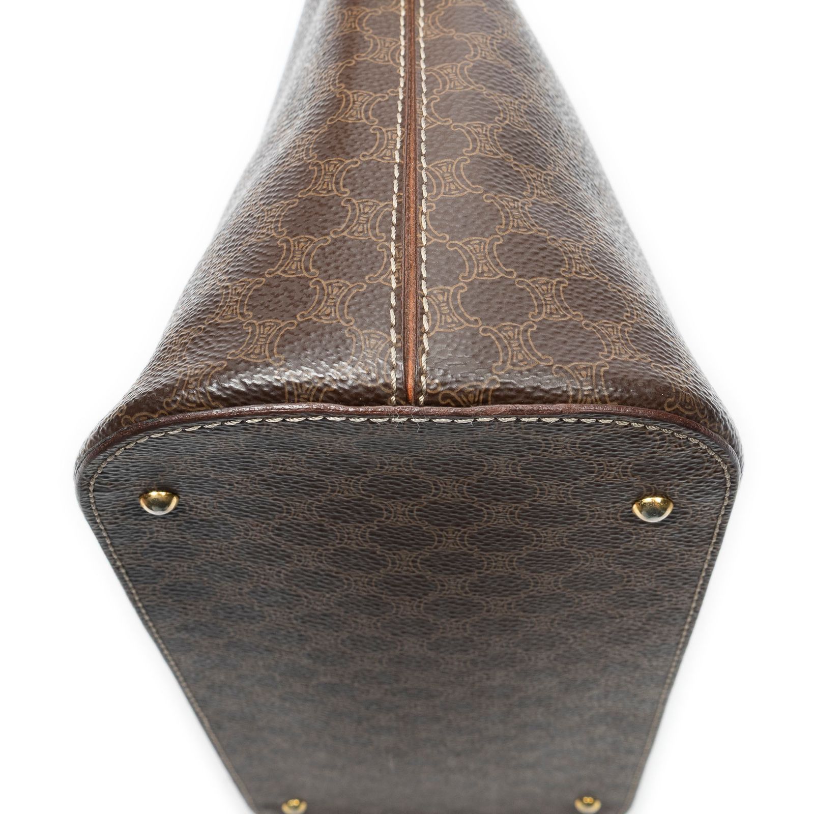 [中古] CELINE セリーヌドームトップハンドル茶色マカダムPVCキャンバスAB