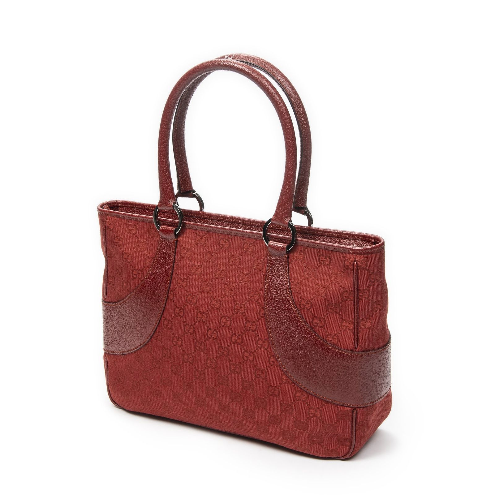 中古] GUCCI グッチトートバッグ赤GGキャンバスA - メルカリ