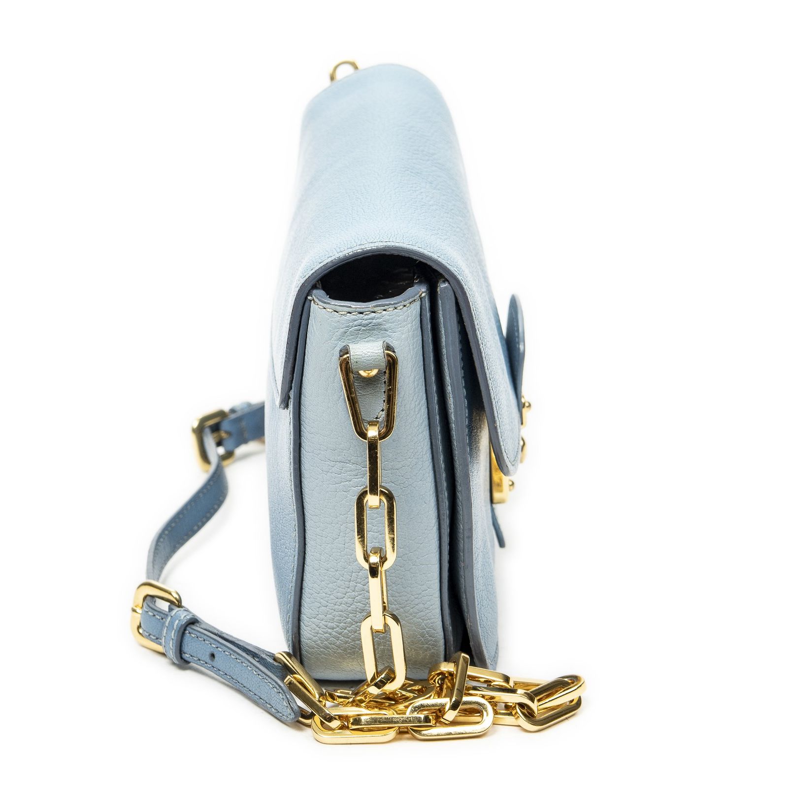 ミュウ 中古] MIU MIU ミュウミュウプッシュロック フラップ チェーン クロス