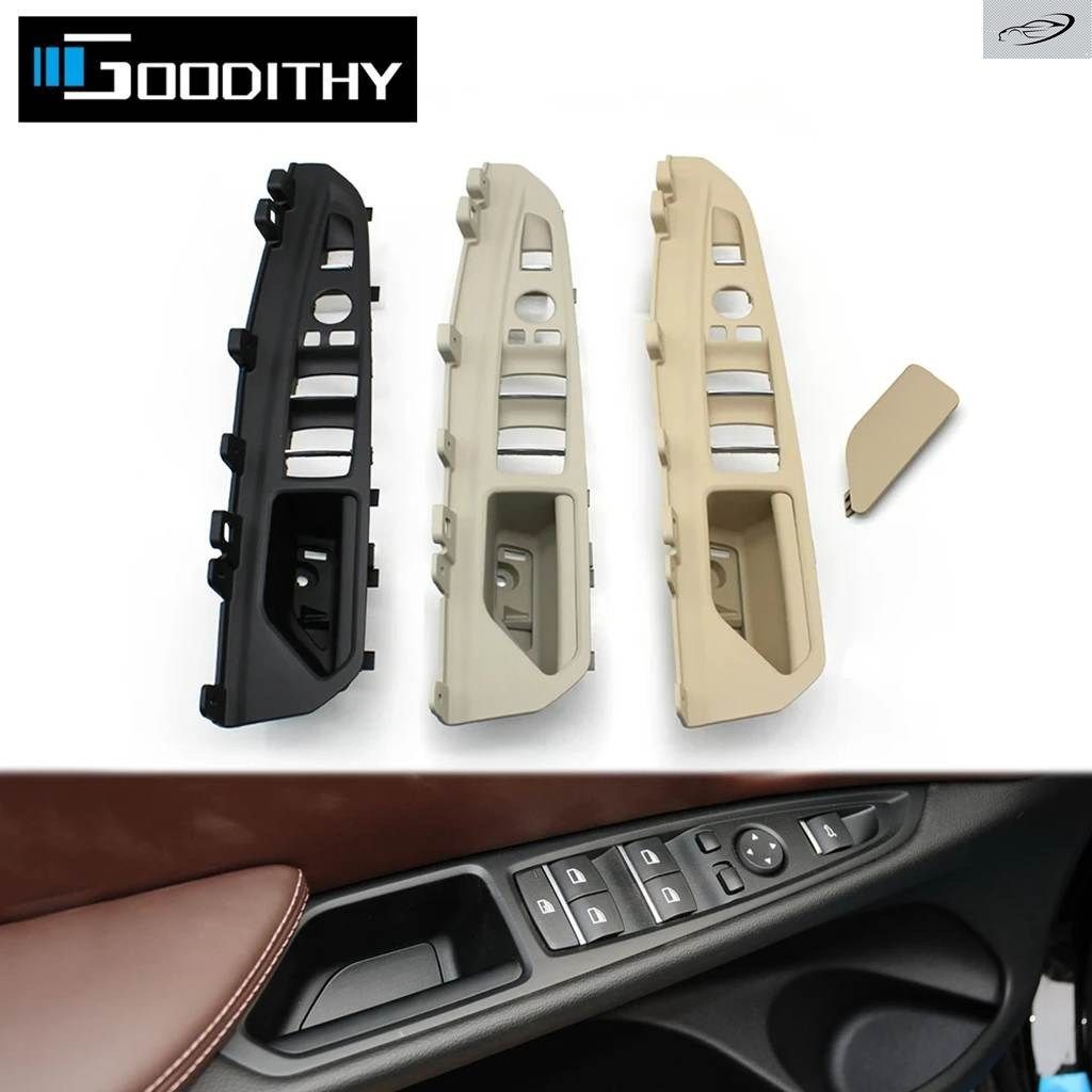 BMW X5 X6 F15 F16 F85 F86 2014-2018 用 フロント左ハンドル用席ドア アームレスト ウィンドウスイッチハンドル パネル カバー トリム 514