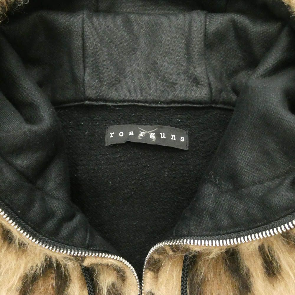roarguns ロアーガンズ LEOPARD PATTERN ZIP HOODIE 18FGB-RF03 レオパード ジップアップ パーカー ヒョウ柄 スウェット ブラウン/ブラック ROARGUNS ロアーガンズ 18FGB-14 LEOPARD PATTERN ZIP HOODIE