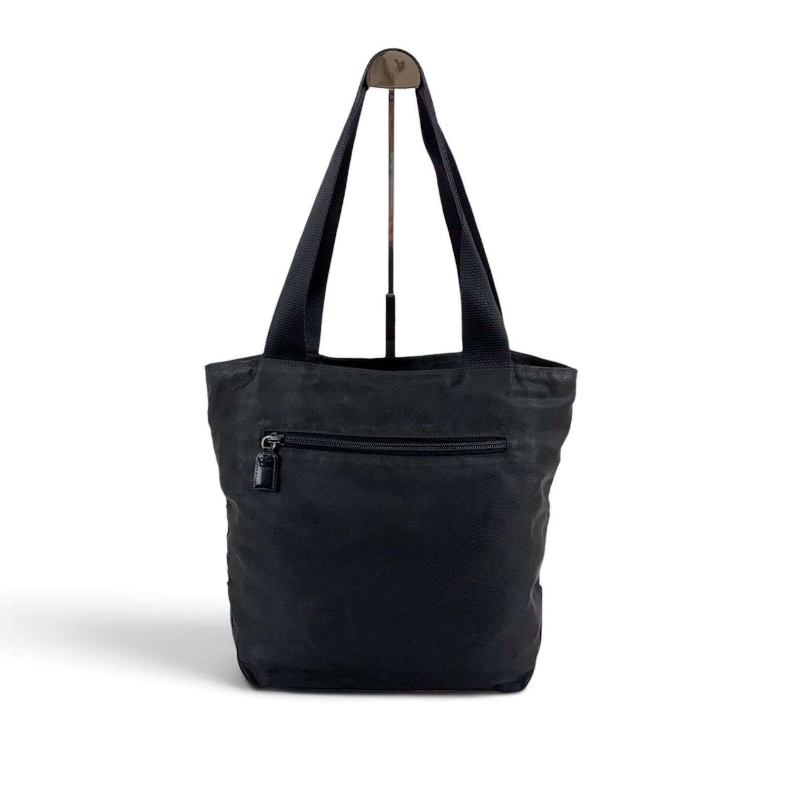 PRADA Triangle Logo Tote Bag NERO プラダ トライアングルロゴ トート