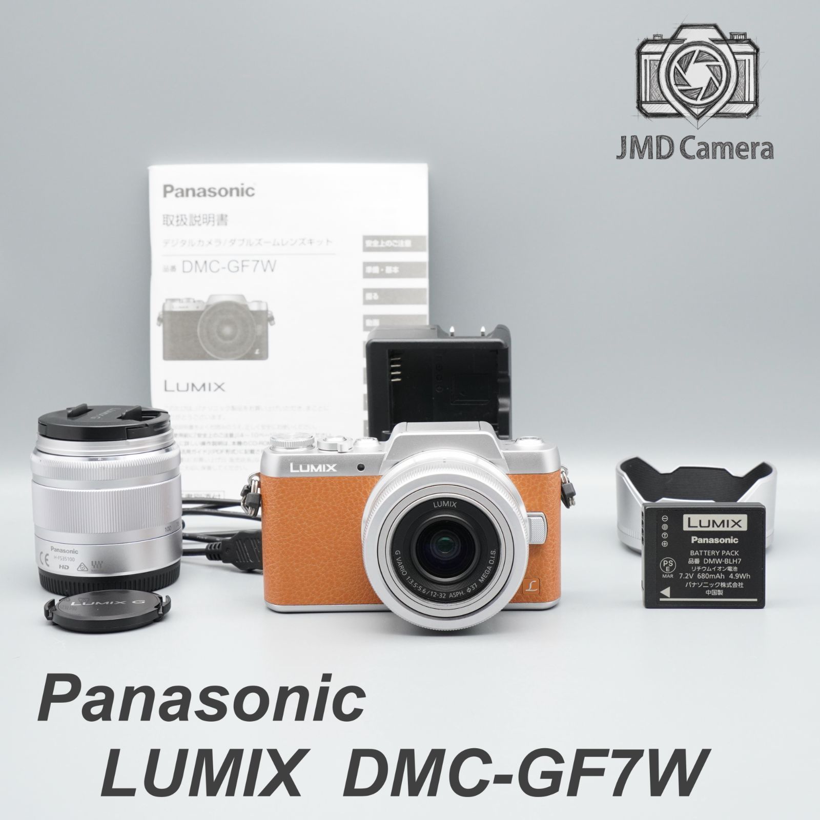 Panasonic LUMIX DMC-GF7W ダブルズームキット 完動品 ミラーレス一眼 ショット数2203