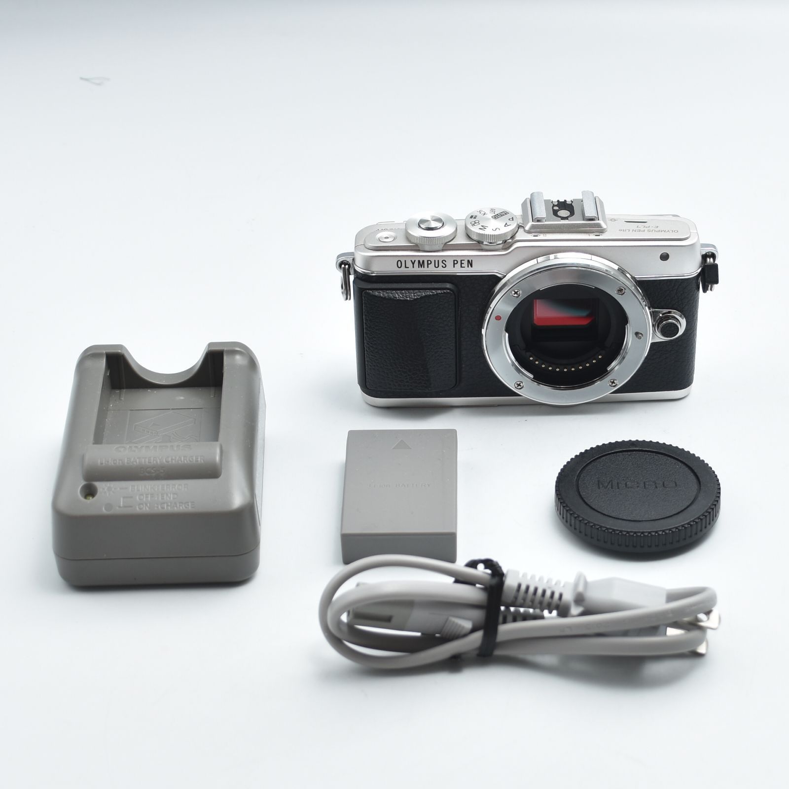 B#13005 T OLYMPUS ミラーレス一眼 PEN E-PL7 ボディ シルバー PEN E-PL7 BODY SLV