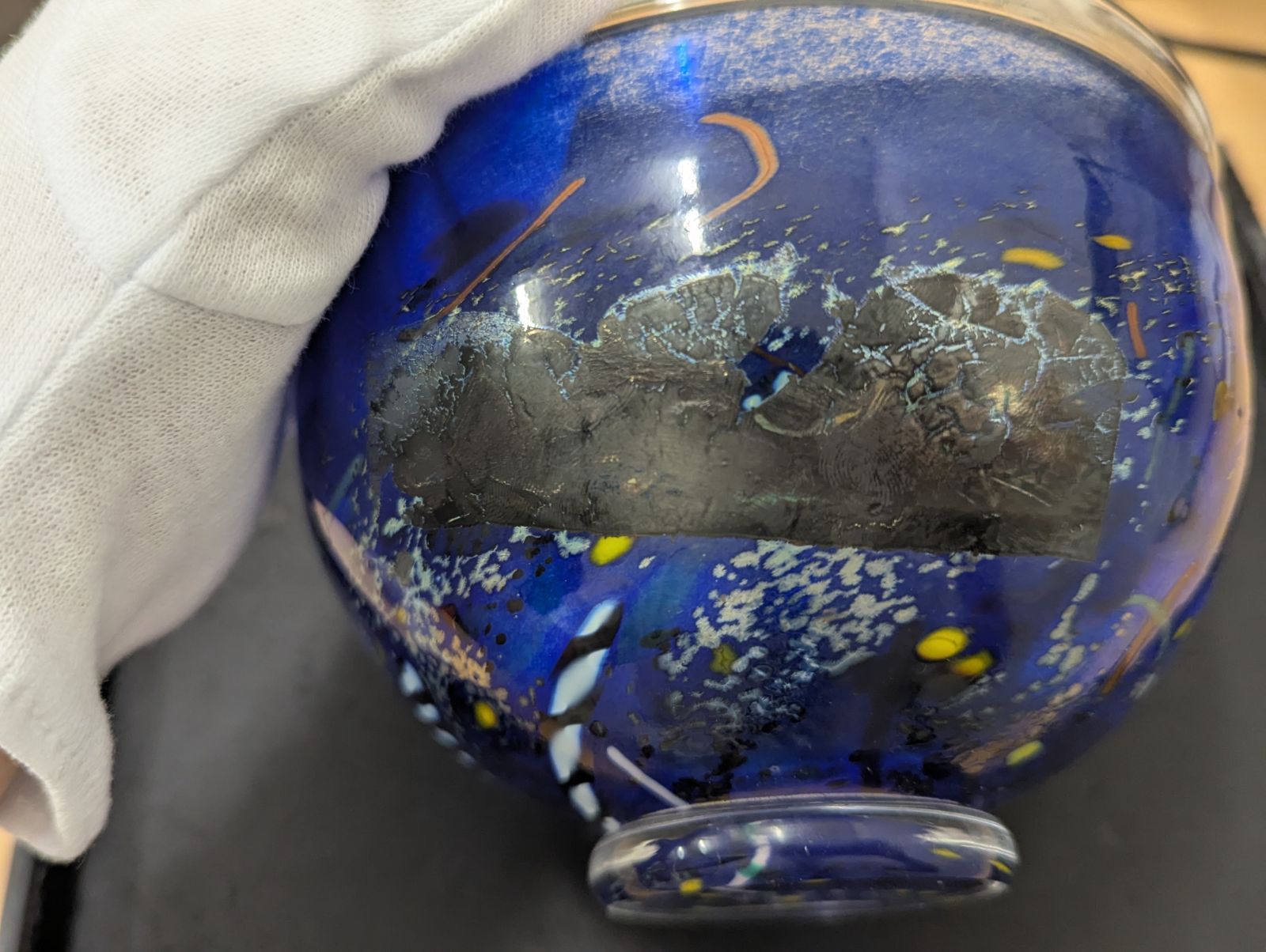 コスタボダ KOSTA BODA ガラスボウル ブルー スウェーデン 北欧 アート