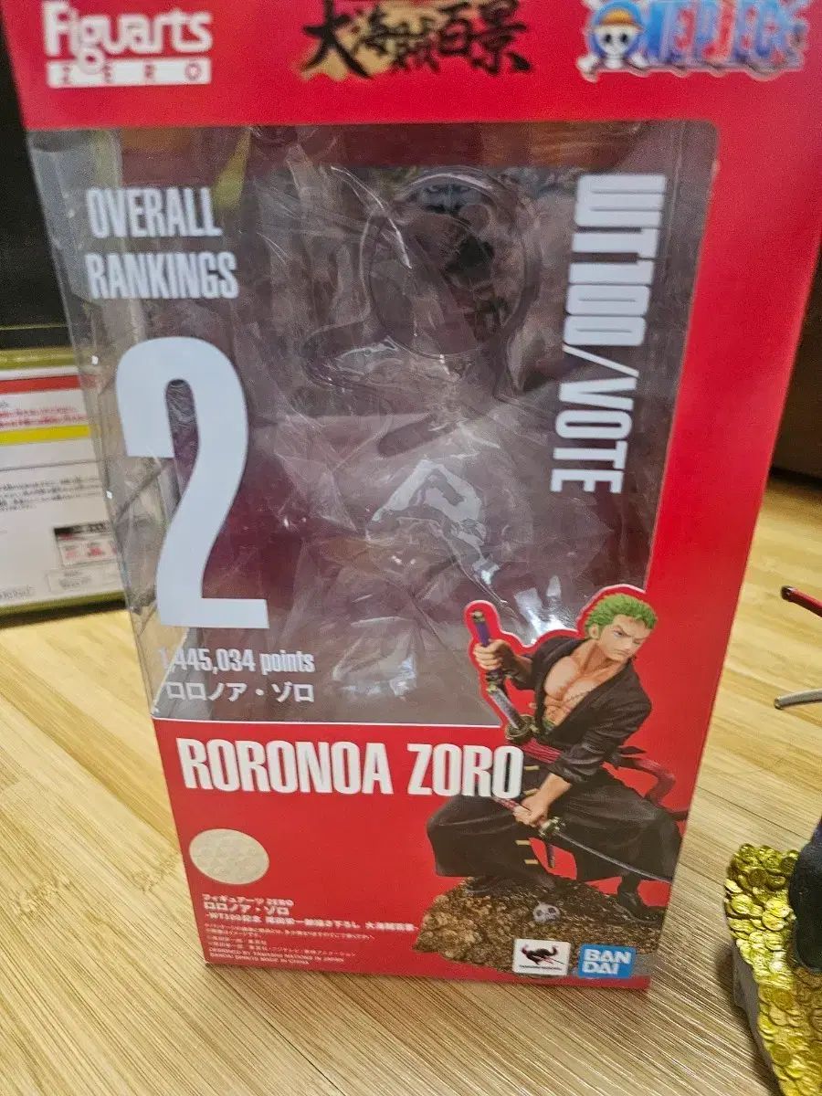 バンダイ ONE PIECE ロロノア・ゾロ フィギュア WT100 記念 大海賊背景 フィギュアーツ ゼロ